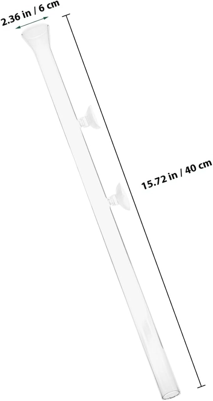 VALICLUD Shrimp Aquarium Feeder Tube with Glass 40cm and Feeding Box, Aquarium Fish Tank Accessory for Automatic Feeding of Aquatic Pets