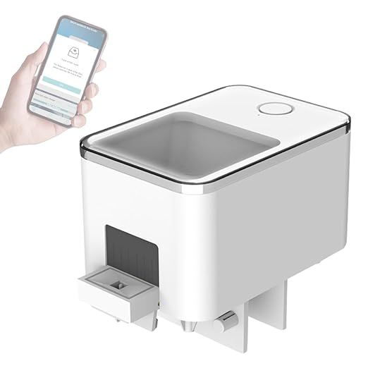 ACAGALA WiFi Intelligent Timing Automatic Feeder Aquarium Goldfish Feeder 100ML Large Capacity Fish Feeder Mobilephone APP Control