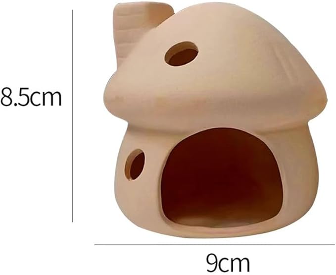 Red Soil, Purple Sand, Fish and Shrimp shelter Holes，Aquarium Decoration，Aquarium Ornament Plastic Fish Tank Decoration for Aquarium Landscape (Mushroom Red Soil Shrimp House), ZY-3005