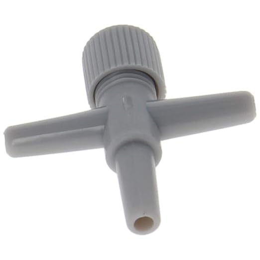 MroMax Cross Shape Aquarium 2 Way Air Line Plastic Regulator Connector for Fish Tank Pump 4mm/0.16", Gray 5 Pcs