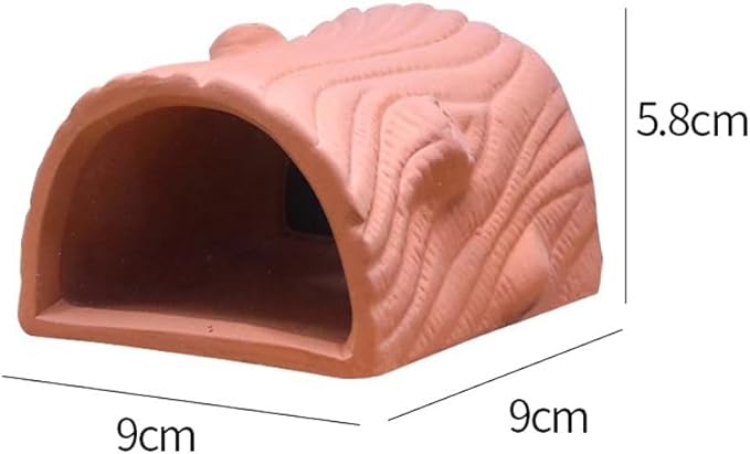 Red Soil, Purple Sand, Fish and Shrimp shelter Holes，Aquarium Decoration，Aquarium Ornament Plastic Fish Tank Decoration for Aquarium Landscape (Red Soil Double Pass Tree Stump), ZY-3005