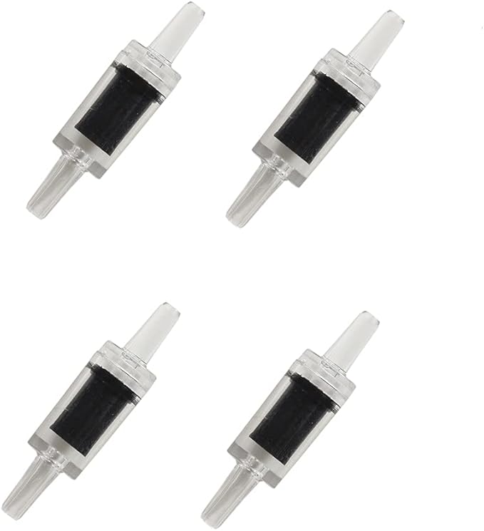 ALEGI 25 Feet 3/16 Inch Standard Aquarium Silicone Airline Tubing with Air Stones, Check Valves, Suction Cups and Connectors for Fish Tank, Hydroponics (Black)