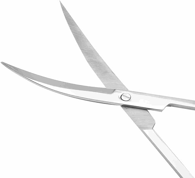 Long Aquarium Scissors for Plants 9.8 inches, Aquascaping Scissors Curved, Aquarium Plant Trimmer, Aquascape Tools, Terrarium Tools for Plants