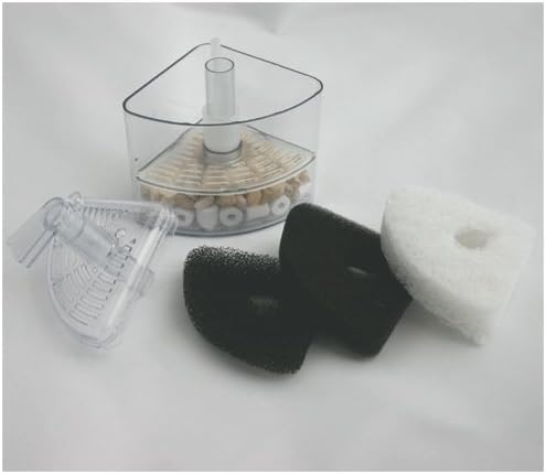 Corner Filter Bio Sponge Ceramic Air Pump Driven for Fry Shrimp Nano Fish Tank Aquarium XY-2008 (Ship from CA USA)
