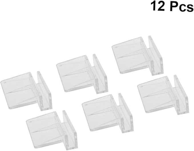 BESPORTBLE 2sets 6mm Acrylic Aquarium Cover Bracket Fish Tank Partition Support Frame 6-12mm Glass Tank Safe for Fish 12pcs*2