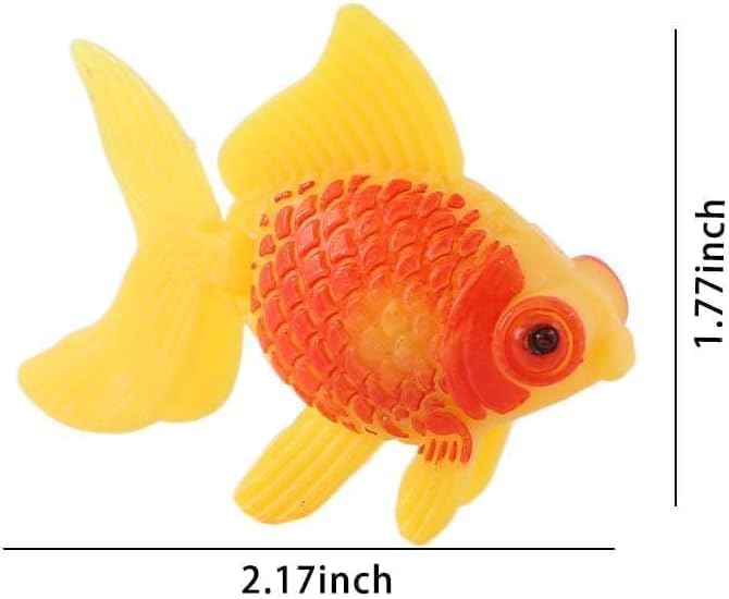 3 Pcs Gold,orange Artificial Aquarium Fishes Fake Fish Plastic Fish Aquarium Moving Fishes Ornament Decoration Orange Goldfish for Aquarium Fish Tank Aquarium Décor Thematic Ornaments,Aquarium Décor