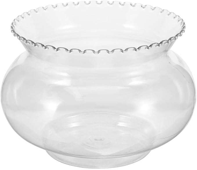 Cabilock Small Plastic Fish Bowl 7.28 Inch Clear Round Aquarium Tank for Goldfish Betta Fish Turtle Home Desktop Decor 2200Ml