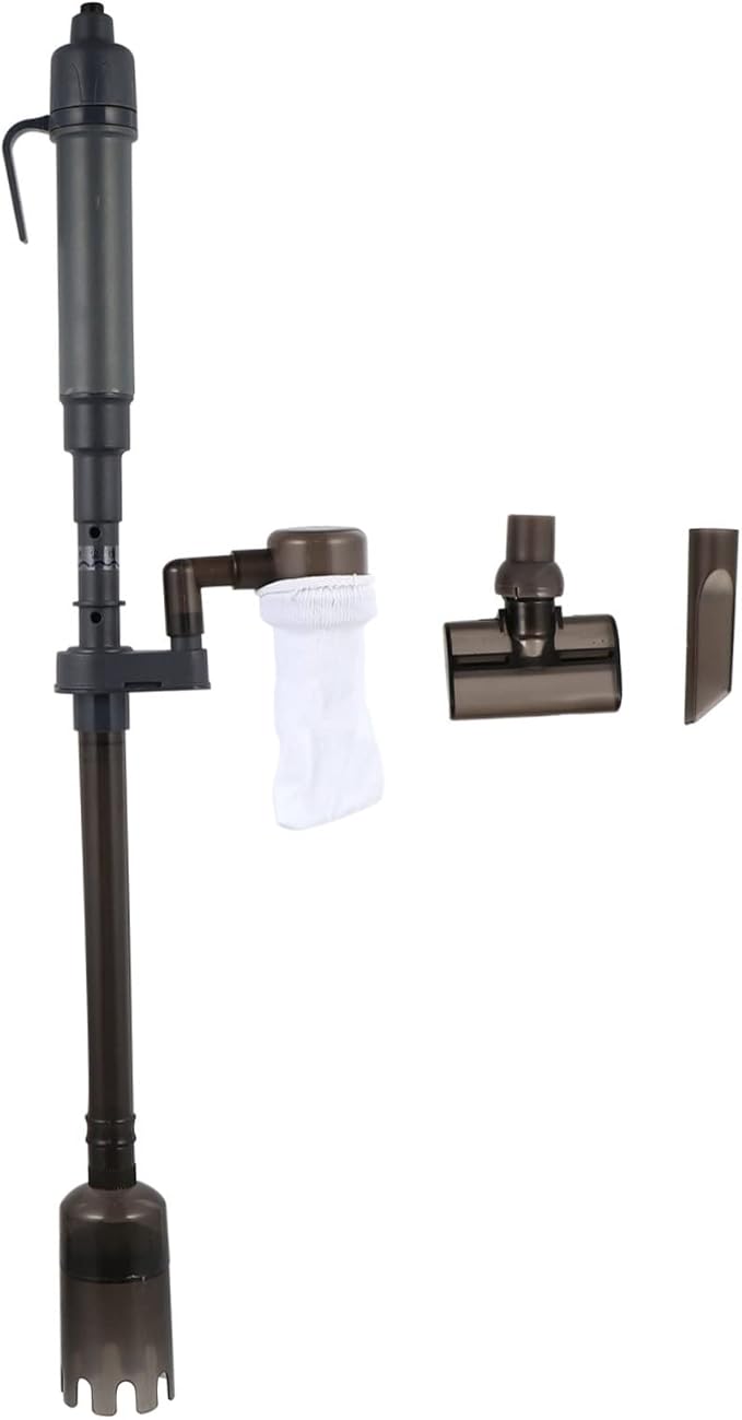 1set Electric Fish Tank Water Changer Telescopic Tube Aquarium for Water Change Sand Washing Tank Scraping No Battery Required Suitable for Small Large Aquariums