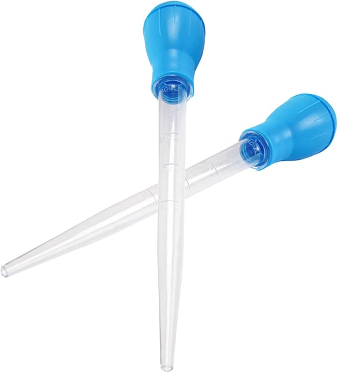 NOLITOY 3sets Coral Feeder Dropper 50ml Aquarium Water Clean and Pipette Cleaner Kit 2pcs*3