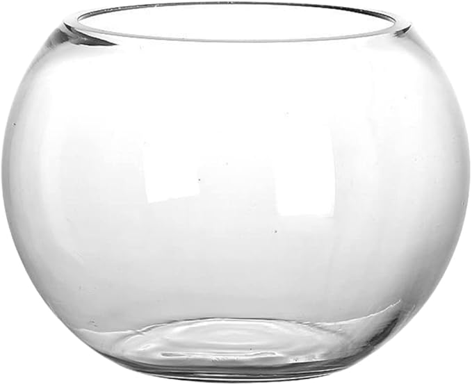 ERINGOGO Glass Vase Round Glass Fish Bowl, Clear Fish Tank Aquarium Bowl for Betta Goldfish Flower | Flower Vase Centerpiece Fish Bowl
