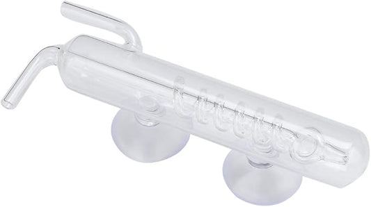 Carbon Dioxide Bubble Counter, High Transparent Crystal Glass Aquarium Bubble Counter, Screw Fish CO2 External Bubble Gauge Glass Spiral Regulator