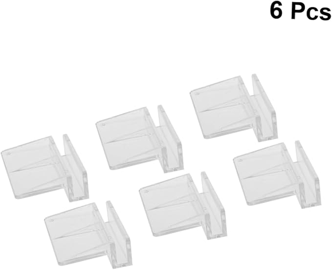 Ipetboom 3sets Rimless Aquarium Tank Glass Cover Clip Support Holder Acrylic Clips for Betta Fish Tanks Easy Installation Fish Accessories 6pcs*3