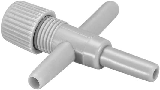 uxcell Aquarium Air Valve Cross Shaped 3 Way Air Pump Control Valves for Fish Tank Plastic Gray 20Pcs