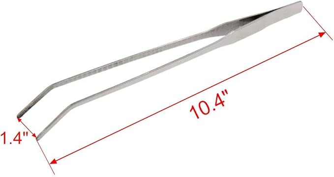 Utoolmart Aquarium Plant Tweezer, Stainless Steel Curved Tweezer, Aquarium Tweezers Extra Long 27cm, for Fish Tank Plant Aquascape Tools, Feeding Tongs, 1 Pcs