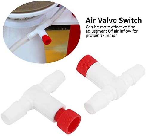 2PCS Aquarium Protein Skimmer Air Valve, Plastic Fine Adjustment Protein Separator Air Valve Protein Skimmer Accessories Universal for MS Protein Separator