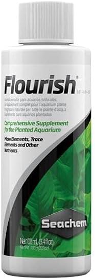 Seachem Flourish Freshwater Plant Supplement - Aquarium Element and Nutrient Blend 100 ml, (Model: 515)