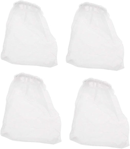 4Pcs White Fish for Tank Gravels Cleaner Replacement Filter Bags Aquarium Socks Mesh Aquarium Heater Light Thermometers Gravel Sand Decorations Filter Accessories Aquarium Pumps and Filters