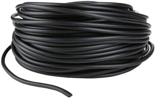 Wave Point 100 Feet 3/16-Inch Food Grade Flexible Silicone Air Tubing for Aquariums, Terrariums, Hydroponics (Black - 100 ft)