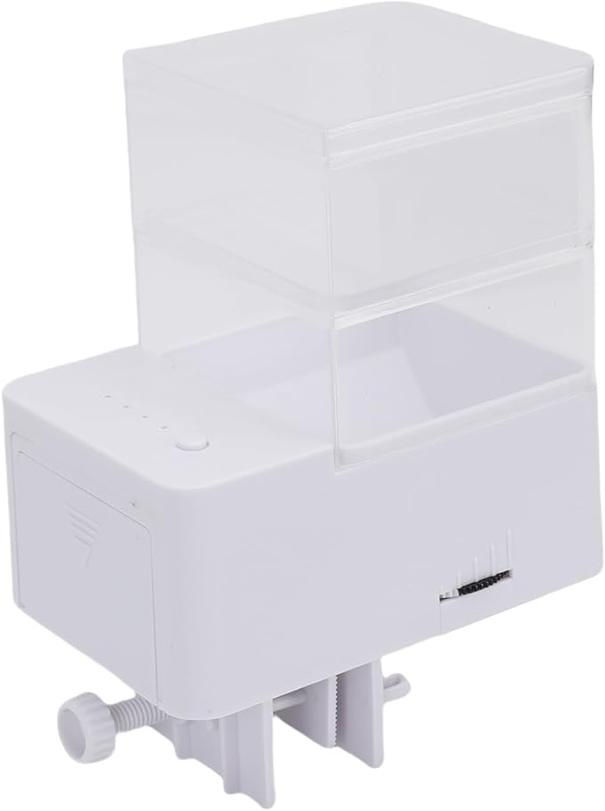 Feeder Large Capacity Fish Feeder Automatic for Tank Feeding Device, Long Battery Life for Precise Feeding Amounts (Four Grid Square [FW-03)