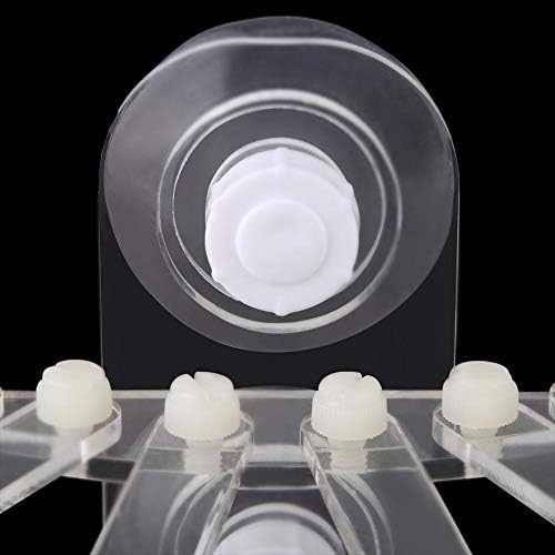 Pssopp Acrylic Aquarium Rack, Transparent Fish Bracket Holder Frag Plugs Rack Live Fish Suction Cup Stand with Six Claw