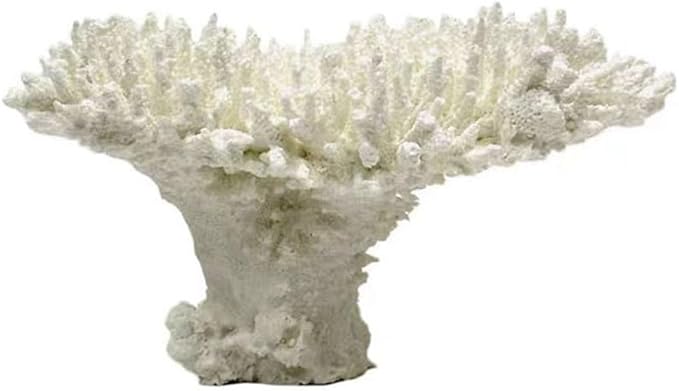 decorlWhite reefs, Artificial Coral Statues, Nautical Decorations for Beach Themed Homes, Resin Artificial Coral Ocean Decorations (Medium Code)