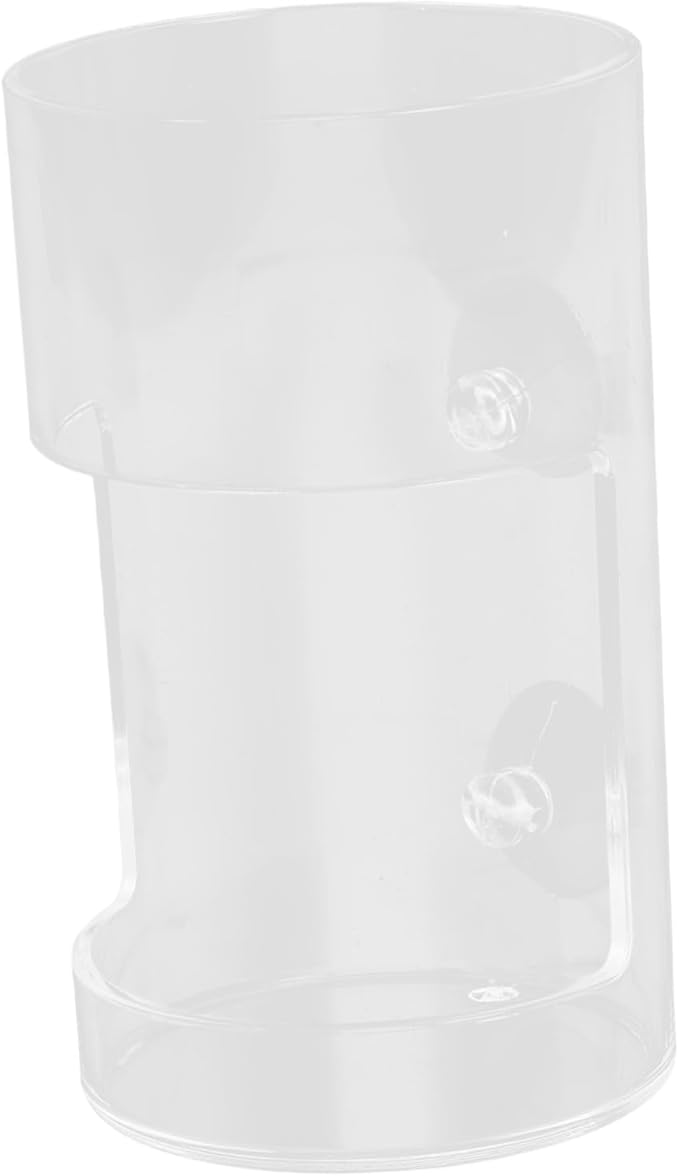 Happyyami Acrylic Fish Feeder Dish Strong Suction Cup Automatic Aquarium Feeding for Fish Shrimp and Snails Durable and User-Friendly Design