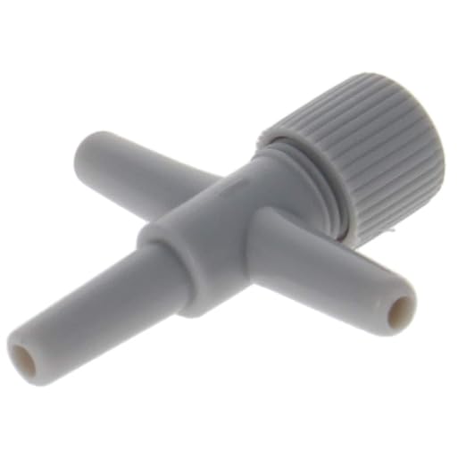 MroMax Cross Shape Aquarium 2 Way Air Line Plastic Regulator Connector for Fish Tank Pump 4mm/0.16", Gray 10 Pcs