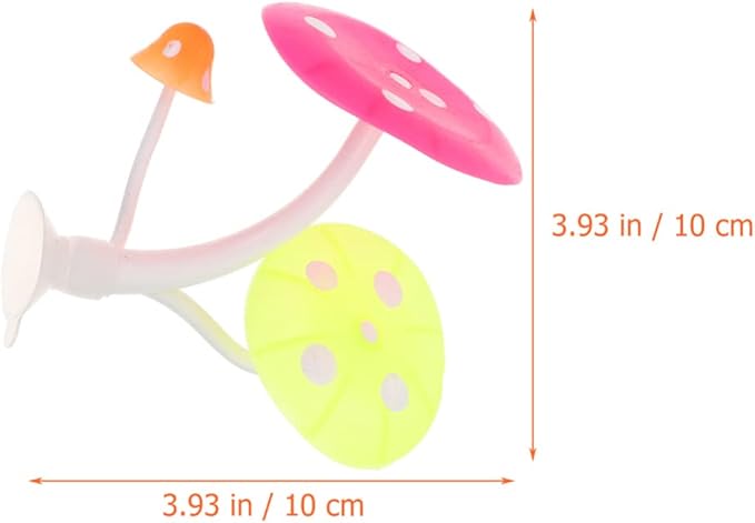 PATKAW 2Pcs Betta Fish Leaf Pad Silicone Hammock Habitat with Suction Cup Aquarium Plants Mushroom Decor for Betta Spawning Grounds Breeding Resting Bed