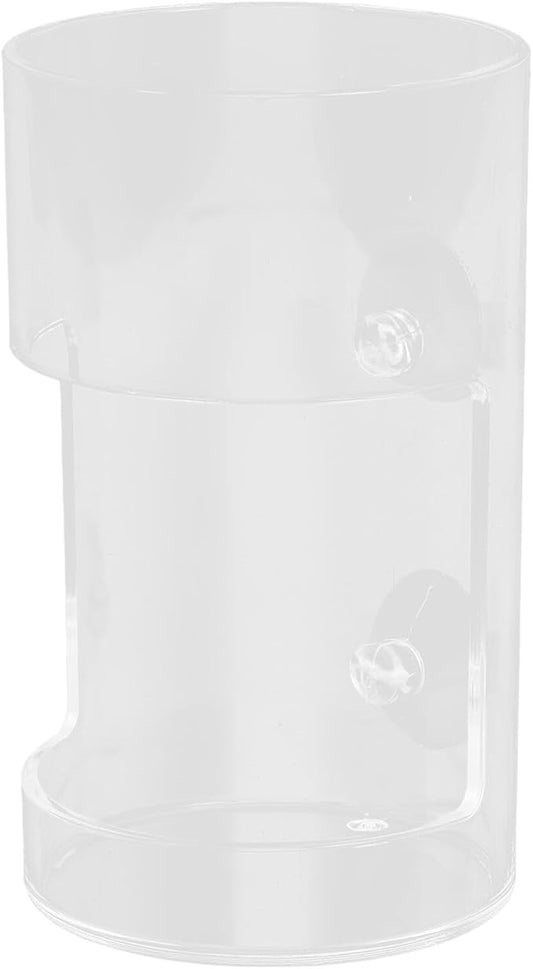 Balacoo Automatic Aquarium Fish Feeder Acrylic Fish Feeding Dish with Suction and Shrimp Feeding Small Round Tank Feeder Holder for Aquatic Pets