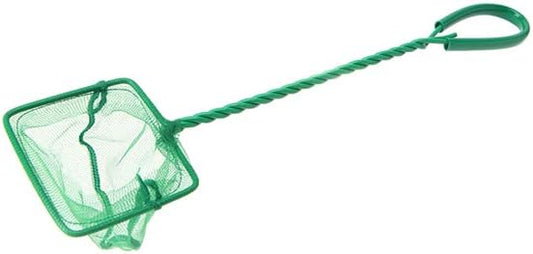 Fish Net 4" Fine Green Filter for Small Fish Tanks Catch Net with Comfortable