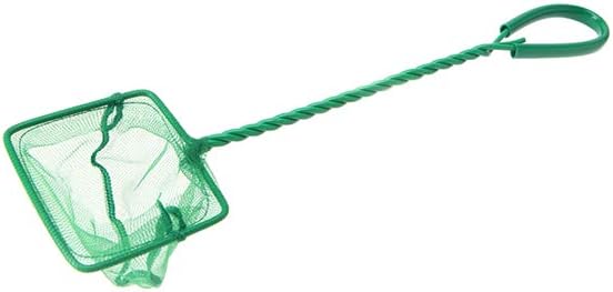 Fish Net 4" Fine Green Filter for Small Fish Tanks Catch Net with Comfortable