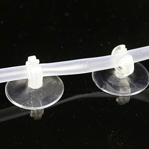 20Pcs Aquarium Suction Cup Clips Set, Fish Tank Air Line Holder, Clear Plastic for Glass Fish Supples