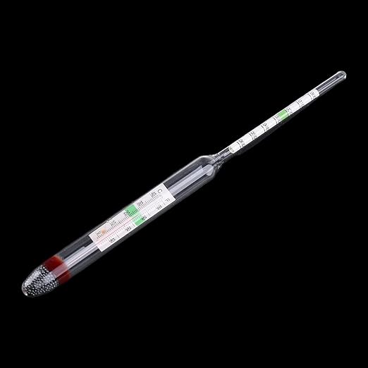 Glass Saltwater Hydrometer 1.000-1.060 Built-in Thermometer Temperature Range 0-40℃/40-100℉ for Soft Coral Aquarium Heater Light Thermometers Gravel Sand Decorations Filter