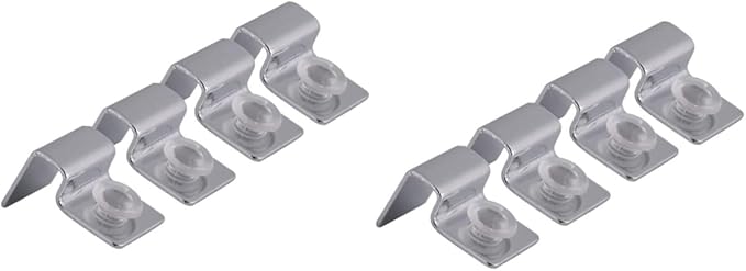 Ipetboom 2sets 6mm Aquarium Clips for Glass Cover Fish Tank Acrylic Clips Tank Lid Support Holders 4pcs*2