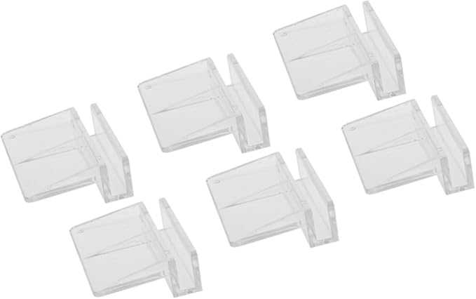 Ipetboom 3sets Rimless Aquarium Tank Glass Cover Clip Support Holder Acrylic Clips for Betta Fish Tanks Easy Installation Fish Accessories 6pcs*3