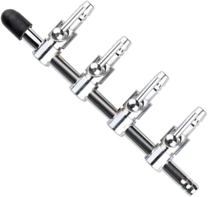 Aquarium Air Valve 4 Way Inline Manifold Air Flow Pump Tubing Splitter Lever Control Valve 4-Pack