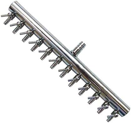 bnafes12-Way Air Flow Control Lever Valve with Airline Tubing Connector for Aquarium Fish Tank