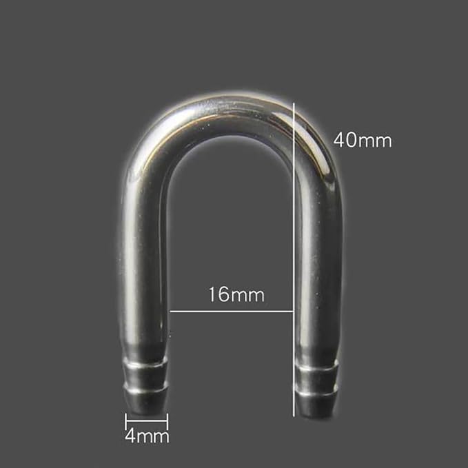 2 Pcs Stainless Steel Aquarium U Shape Tubes Fish Tank CO2 Diffuser Tubes Aquarium Air Pump Connectors for Aquarium Connecting Air Line