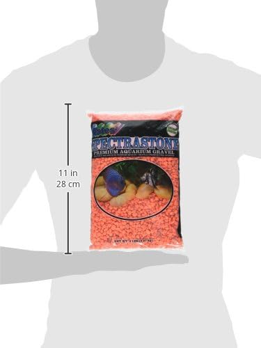 Spectrastone Permaglo Orange Aquarium Gravel for Freshwater Aquariums, 5-Pound Bag
