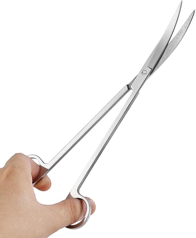Curved Aquarium Scissors Water Fish Tank Plant Scissors Small Aquascaping Scissors Aquatic Plant Scissors Long Terrarium Scissors