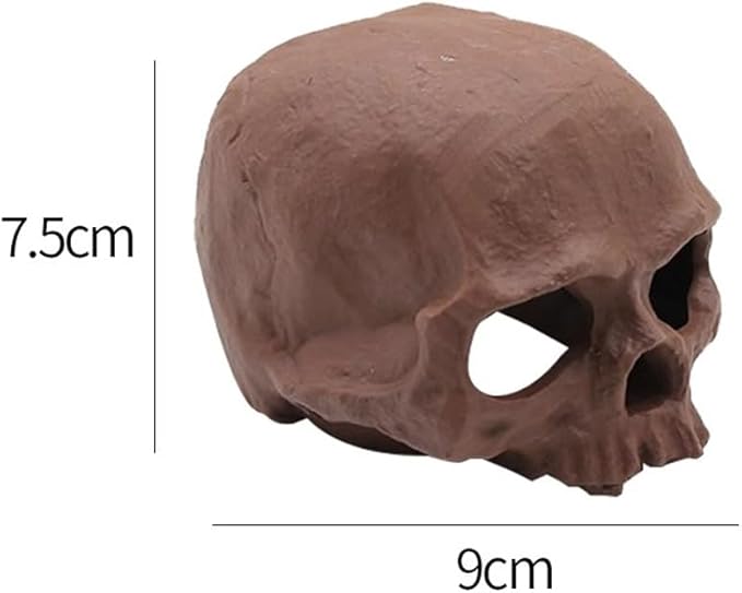 Red Soil, Purple Sand, Fish and Shrimp shelter Holes，Aquarium Decoration，Aquarium Ornament Plastic Fish Tank Decoration for Aquarium Landscape (Skull Shelter)