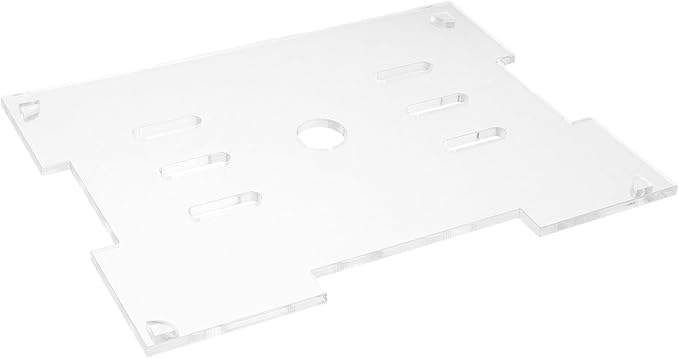 Clear Fish Tank Lid - 7.8x5.9Inch Acrylic Anti Jumping Aquarium Cover with Hole - Transparent Top Hood Grid Panel for Turtles Reptiles Shrimp Jump