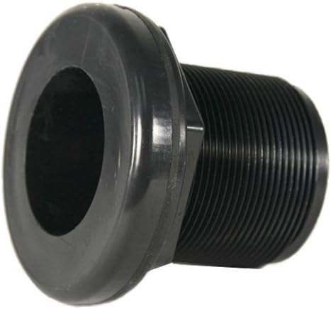 JT Manufacturing Bulkhead 1/2" Slip x Slip, Black