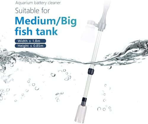 Electric Aquarium Fish Tank Siphon Pump Vacuum Gravel Water Filter Cleaner Pipe for Wash Sand Water Changing Water Shower Absorb Dirt