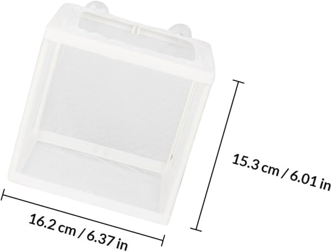 POPETPOP 2pcs Fish Breeding Isolation Box Fish Incubating Net Suction Cups Aquarium and Easy to Install Color