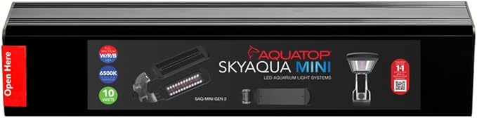 Aquatop LED Aquarium Clamp on Light, 6,500K Spectrum, Fits Rimless Fish Tanks, SkyAqua Mini, UL & CSA, SAQ-Mini