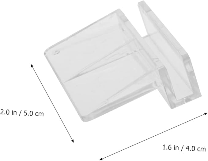 BESPORTBLE 2sets 6mm Acrylic Aquarium Cover Bracket Fish Tank Partition Support Frame 6-12mm Glass Tank Safe for Fish 12pcs*2
