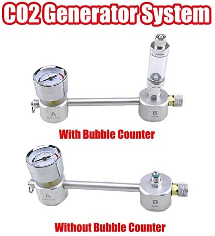 TopHomer DIY CO2 Aquarium Plant System Kit, CO2 Generator System with Solenoid Valve Check Bubble Diffuser Carbon Dioxide Reactor Kit for Plants Aquarium