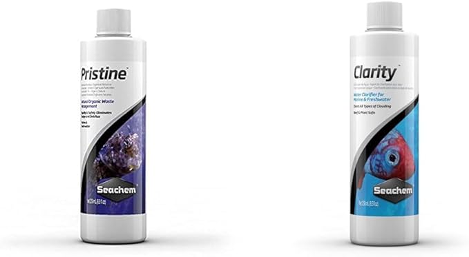 Seachem Pristine 500ml Aquarium Treatment and Clarity 250ml Water Clarifier Bundle