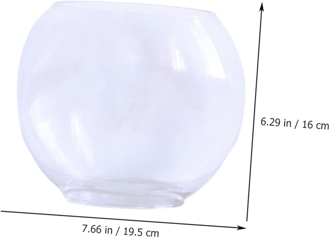 Transparent Fish Tank Desktop Aquarium Delicate Shape for Home Office Decor Space-Saving Design for Betta Fish
